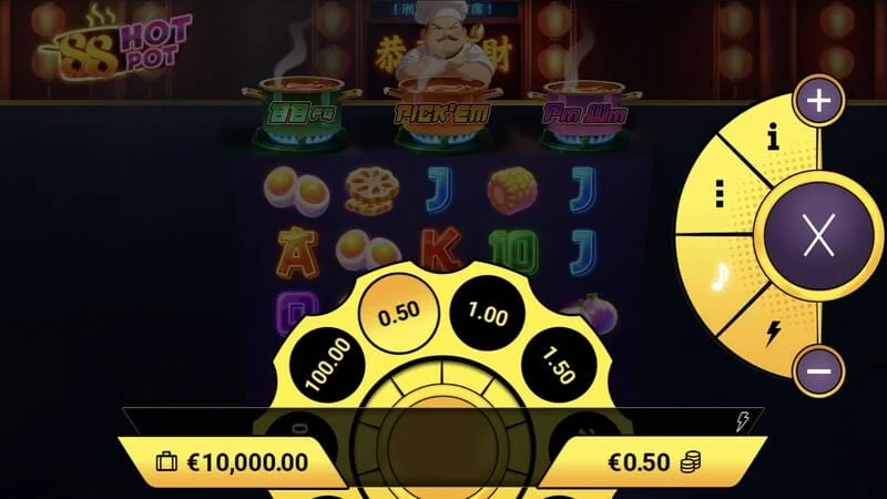 88 Hot Pot - odabir uloga i interfejs za spin